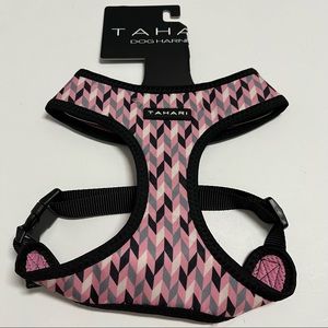 Tahari Dog Harness Pink Black Geometric New